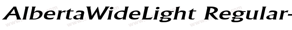 AlbertaWideLight Regular字体转换